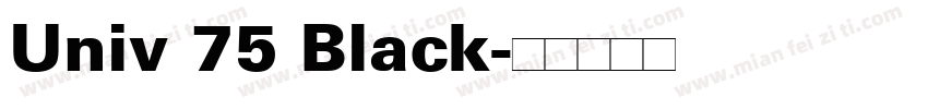 Univ 75 Black字体转换